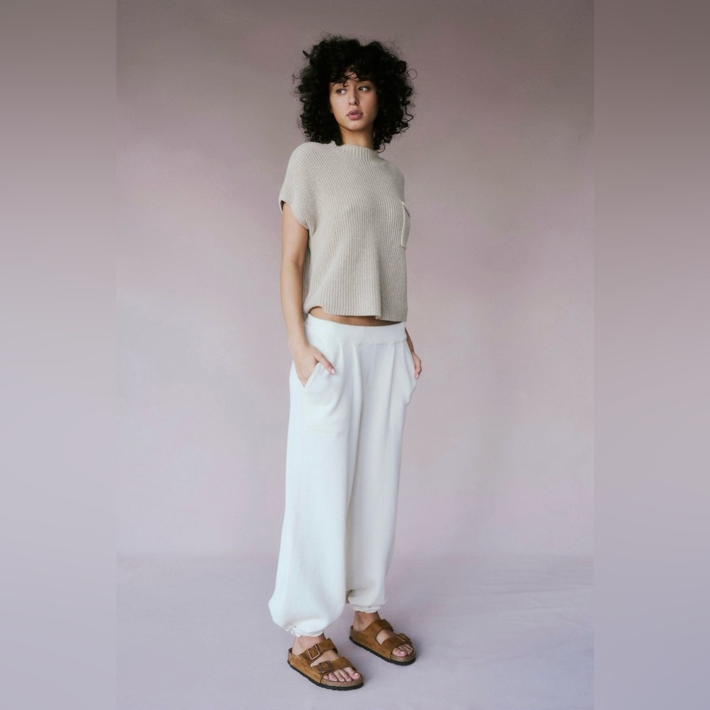 Free People Grey Wide-Leg Pants